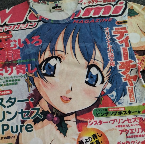 Ai Yori Aoshi Work/Eaksak Japanese Anime Kawaii 90's Christmas Shirt - Picture 3 of 7